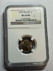 1909 P Lincoln Wheat Copper Cent 1C NCG MS64 BN Beautiful Toning
