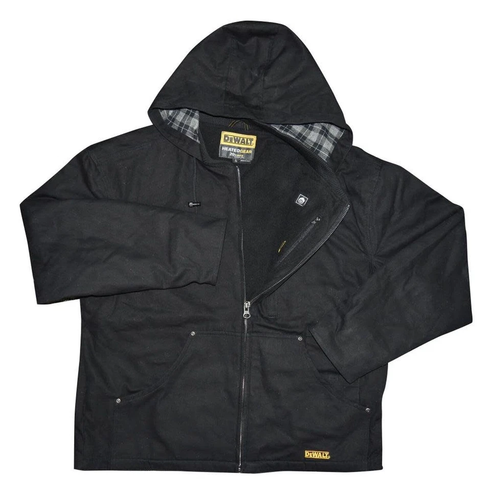 Chaqueta de trabajo térmica de alta resistencia DEWALT DCHJ076ABD1-XL 20V MAX - XL, negra nueva Foto 4 de 4