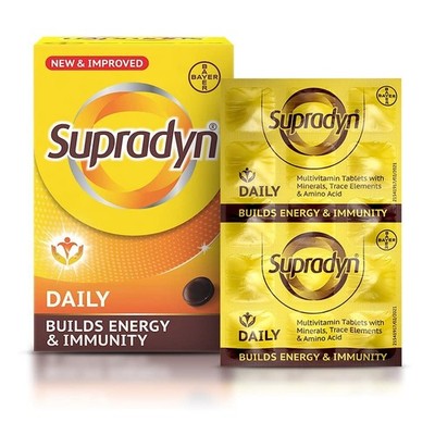 Supradyn Daily Multivitamin 180 Tablets Energy Immunity Zinc Men Women Supply