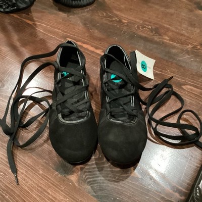 X It Ballet Flat Suede Shoes. Black Suede With Lace Up Ties. Size 8