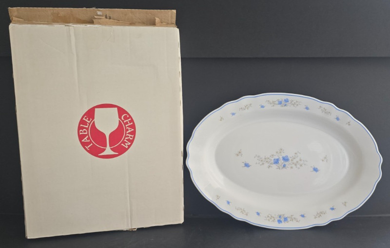 VINTAGE ARCOPAL FRANCE ROMANTIQUE 13 3/4" OVAL PLATTER NEW IN BOX