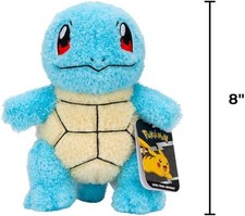 Pokemon Cuddly Squirtle Plush - 8-In Soft Cuddly Plush with Authe Details, NWT