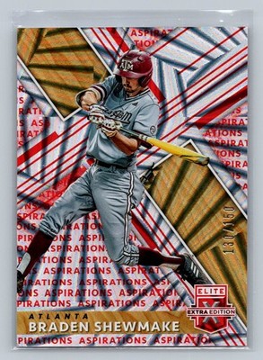 2019 Panini Elite Extra Edition #21 Braden Shewmake Aspirations Red #/150