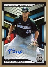 2023 Panini Elite Extra Baseball Brock Vradenburg Auto Rookie No. 57