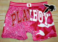 MENS PLAYBOY PINK BOXER BRIEF SIZE L 36/38 
