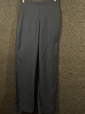 Alfred Dunner Womens Dress Pants Pull On Elastic Waist Dark Blue Size 10