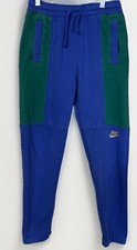 Nike Youth Large Jogger Sweatpants Blue Green Colorblock Athletic Boys L
