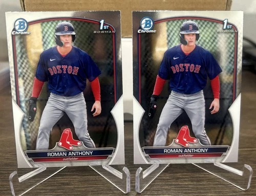 2023 Bowman 1st #BCP-71 Roman Anthony Chrome Prospects Card Lot (2) Red Sox*READ