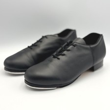 Capezio Cadence CG19 Black Leather Tap Shoes Tele Tone Taps Mens 8 Womens 10