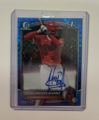*5x* Hayden Alvarez 2025 Bowman BLUE /150 X-FRACTOR AUTO 1ST #CPA-HA OFFER