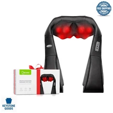 Deep Tissue Neck & Back Massager with Heat & Adjustable Speeds