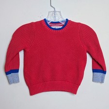 Mini Boden Kids Everyday Colorblock Cotton Sweater Pink Girls Size 4-5Y