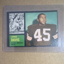Topps 1962 Ernie Davis #36 Cleveland Browns Rookie Football Card. rookie card picture