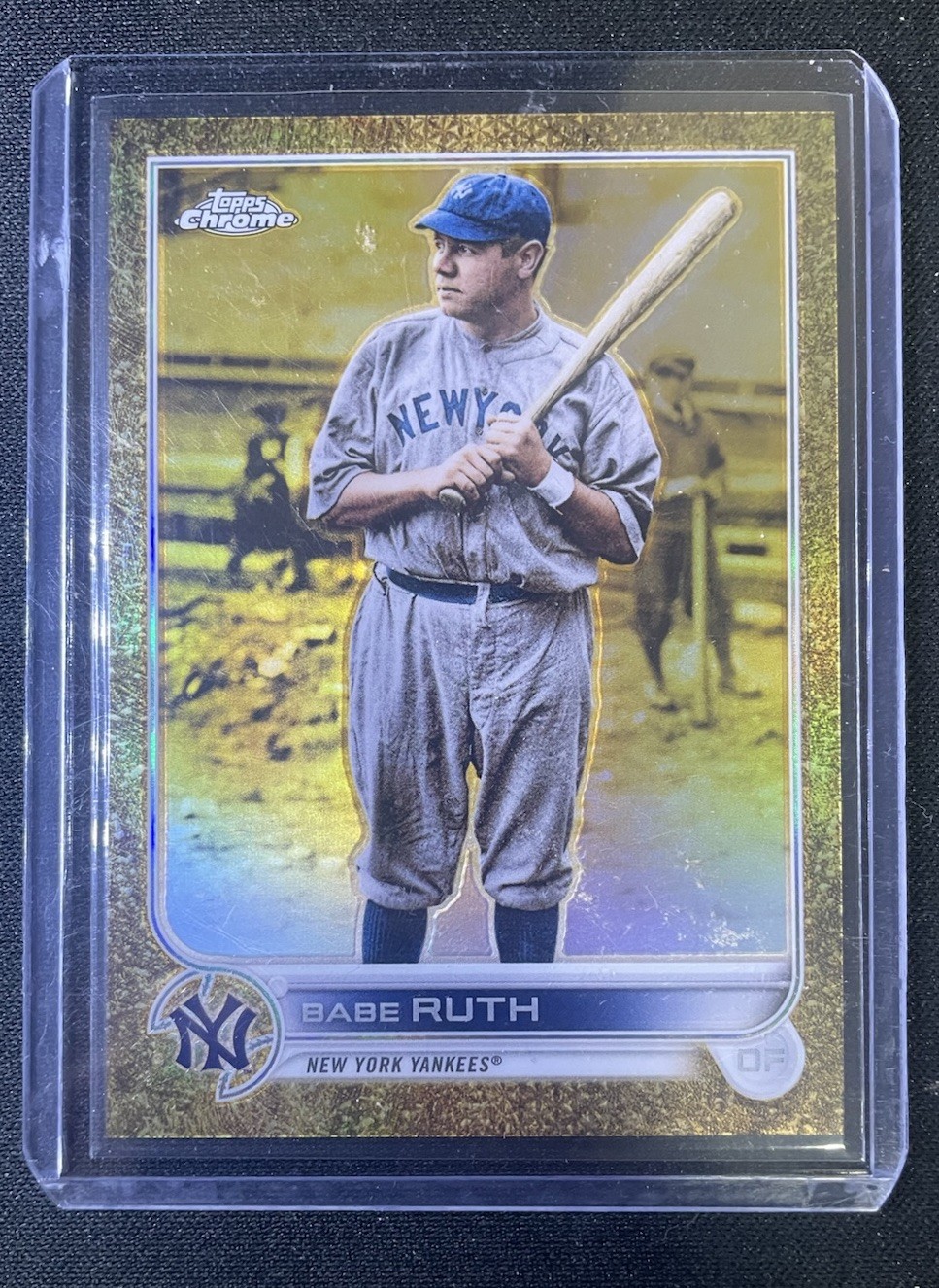 2022 Topps Chrome Gilded Collection Babe Ruth #3 Gold Etch Refractor 68/99