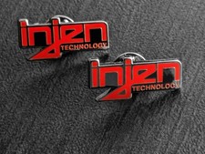 Injen Technology Lapel Pins Red Enamel on & Silver Tone 1" x .5" Pack of 2 Rare