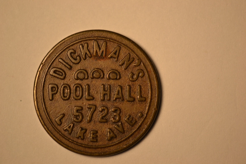 Dickman's Pool Hall Token- Good for 5 C- EF | eBay