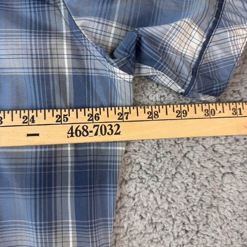 Kuhl Eluxur XXL Men’s Pearl Snap Plaid Blue Short Sleeve Shirt - Picture 8 of 10