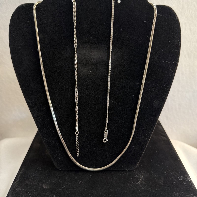 Vintage Lot Of 3 Pieces Of .925 Silver Jewelry Pieces One Necklace 2 Bracelets