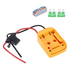 Battery Adapter Converter for 20V Battery with Wire Terminal, 1 Set 8pcs, Yellow
