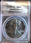 1988 American Eagle ANACS MS-69 Certified US Mint Bullion-0.999 Silver 1 Oz Coin