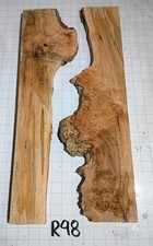 R98 Spalted Maple Burl Live Edge Raw Wood River Table Set, DIY Project