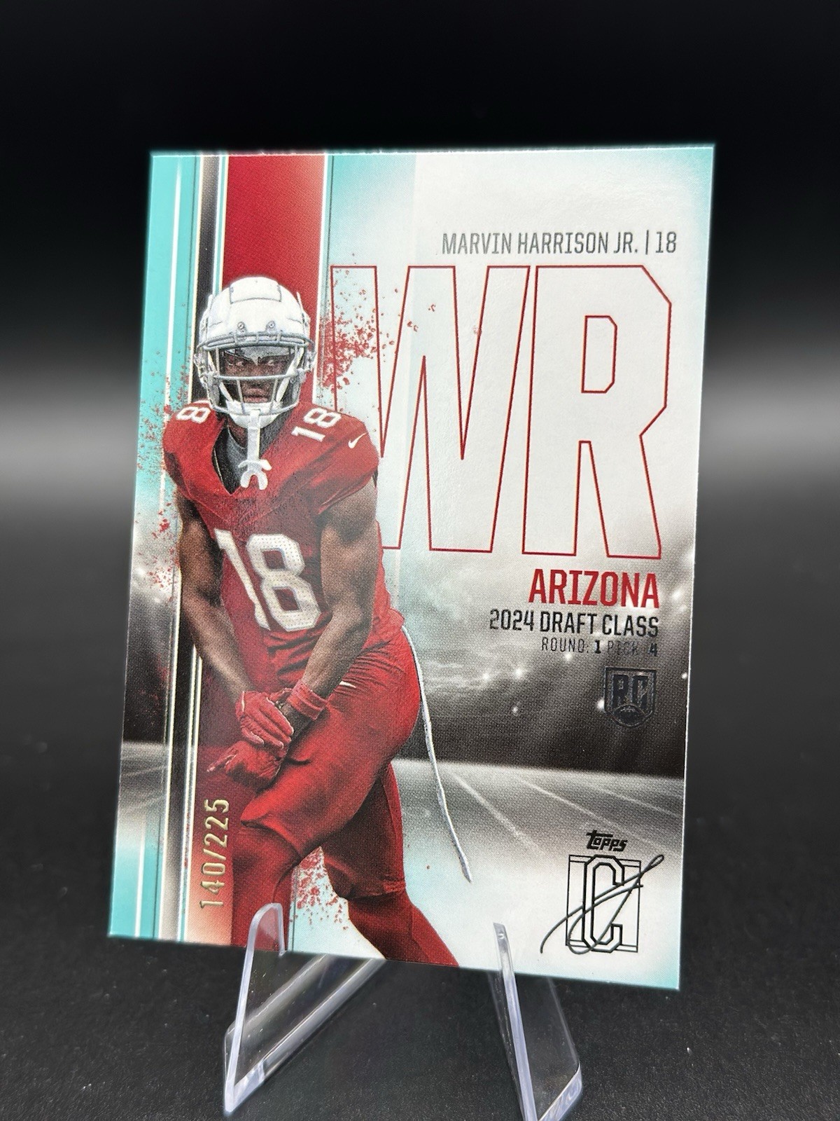 2024 Topps Signature Class #61 Marvin Harrison Jr Teal #’d /225