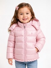 Polo Ralph Lauren Girls Pink Hooded Down Jacket