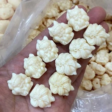 Natural Genuine Tagua Nut mini Fox Girl Hand Carved Decoration healing 10PC 