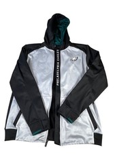 Philadelphia Eagles NFL Youth Hoodie Full-Zip Jacket Black Silver XL 18/20