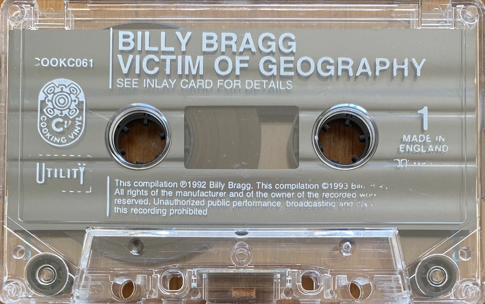 Billy Bragg Victim Of Geography UK Cassette - Image 3 of 4