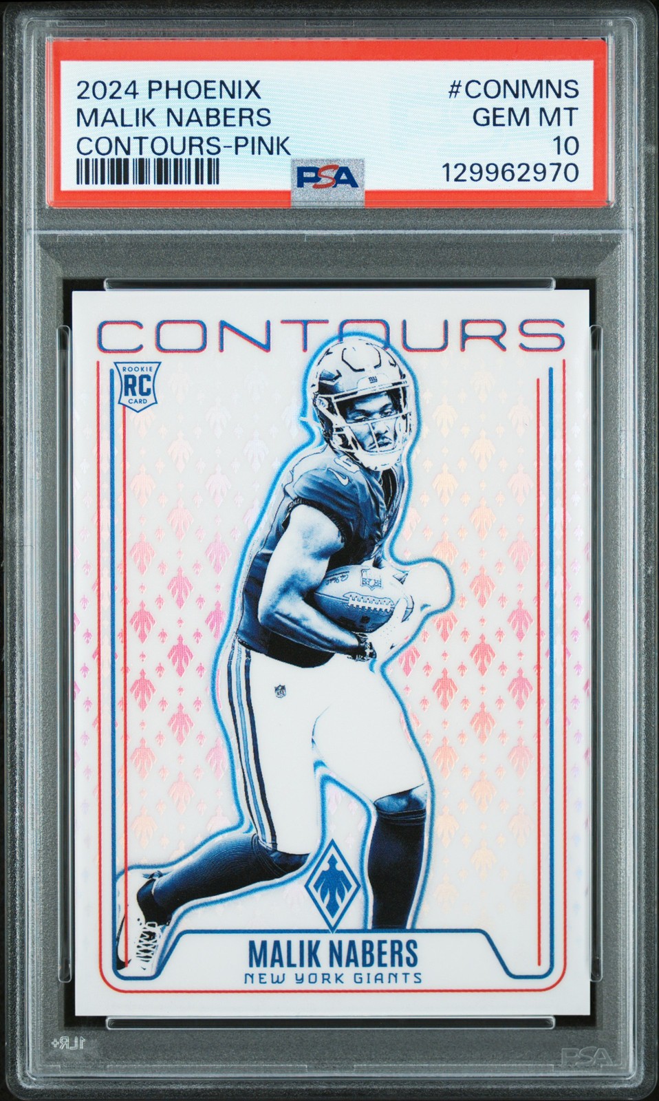 Malik Nabers Panini Phoenix Contours #CONMNS Pink
