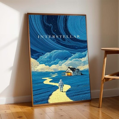 Interstellar Space Sci Fi Movie Minimal Art Poster