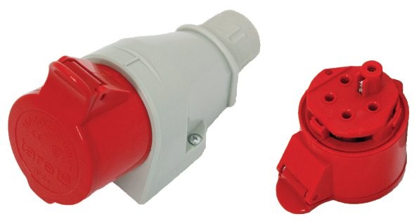 Feste Isolierte Steckdose 16A 400V ROT 3P+N+Z IP44 - EX-TGN-125-image