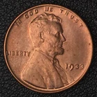 1933 Lincoln Wheat Cent - Uncirculated Red