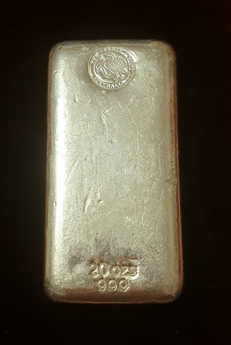 Perth Mint 20oz Silver Bullion Bar 999 Vintage - Left facing Swan - Picture 1 of 6