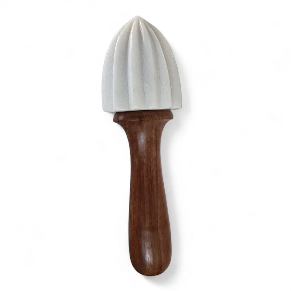 NOVA 68 Pesto Wood & Natural White Marble Handheld Handcrafted Juice Squeezer - Image 2 of 4