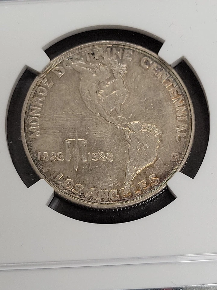 1923 S Monroe Commemorative Half Dollar 50C NGC UNC Details - Image 3 of 4