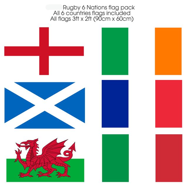 Flags Pennants International Country Flags 10 Metres Rugby 6