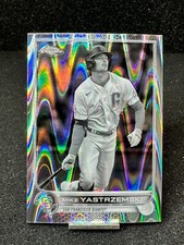 2022 Topps Chrome Sonic  MIKE YASTRZEMSKI  #18  Black & White RayWave