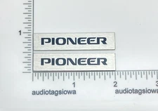 Pioneer HPM-200 Speaker Badge Logo Emblem Pair - Aluminum Reproduction
