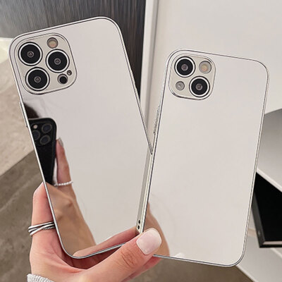 Für iPhone Samsung Handyhülle Schutz Tasche Spiegel Case Cover Silikon TPU