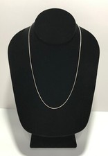 Vintage Italy Milor Sterling Silver 925 0.8mm Box Chain Necklace 18.25"