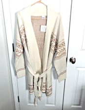 NWT Cozy Co. By Cozy Casual Tan/Brown Women’s Cardigan With Belt Size 2X/3X  #2
