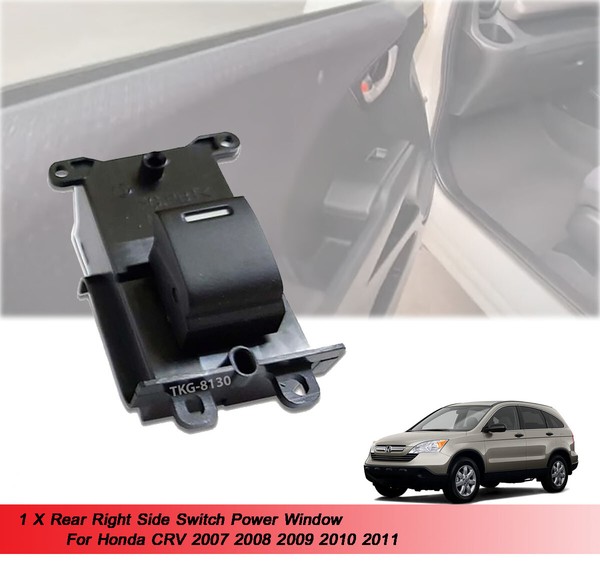 1 X Schalter Fensterheber Hinten Rechts Einsatz FÜR Honda Crv 2007 2008 2009 ...-image