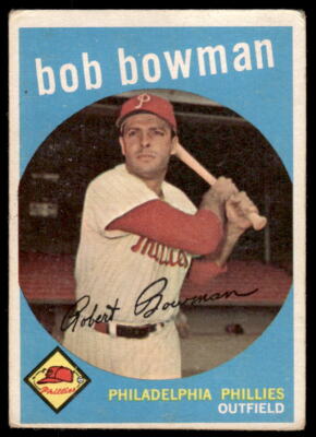 Bob Bowman 1959 Topps #221a Philadelphia Phillies
