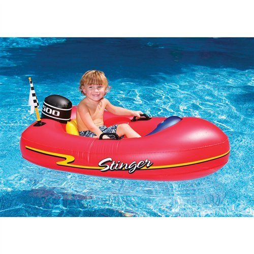 kids inflatable speed boat ride on float swimming pool toy