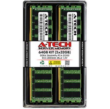64GB 2x 32GB PC4-2666 LRDIMM Supermicro X11SDW-16C-TP13F Memory RAM