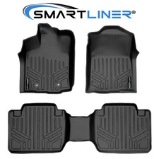 Smartliner Custom Fit Floor Mats 2 Row Set 2016-2017 Toyota Tacoma Extended Cab