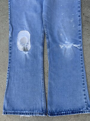 Vintage 70s Levi's 646 Orange Tab Bellbottom Flare Light Vintage 70s Levi's 646 Orange Tab Bellbottom Flare Light