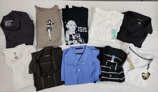 Men's Mix Brand Top Dress T-shirt Large Lot of 10 ##CD811